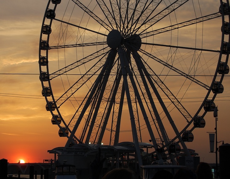 Capital Wheel sunset