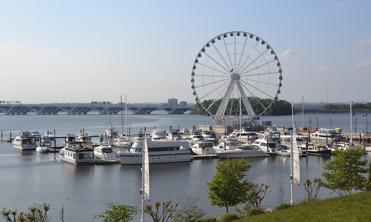 The Capital Wheel on the marina