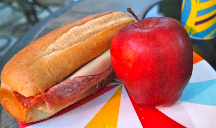 7-Eleven Fresh To Go Italian Sub and apple