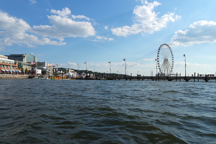 National Harbor from a pedal boat