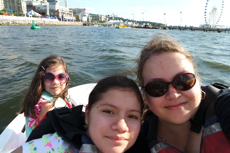 Pedal boat selfie!