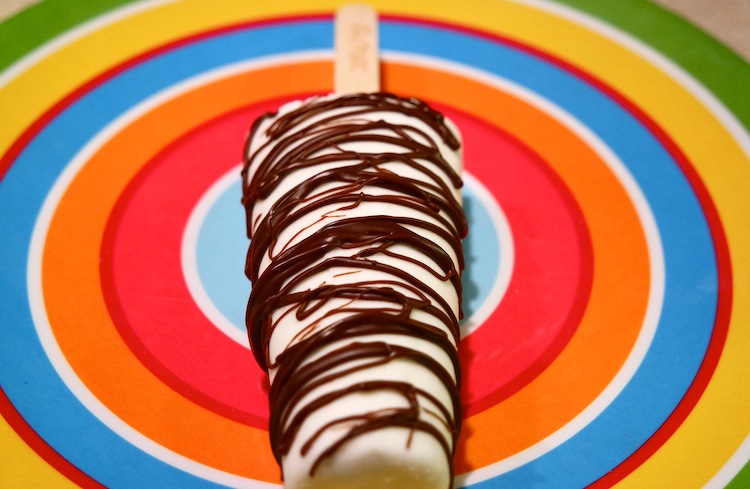 Fruttare Coconut and Milk Bar drizzled with chocolate