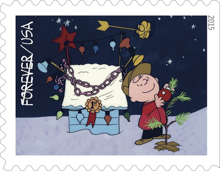 Peanuts Christmas stamp