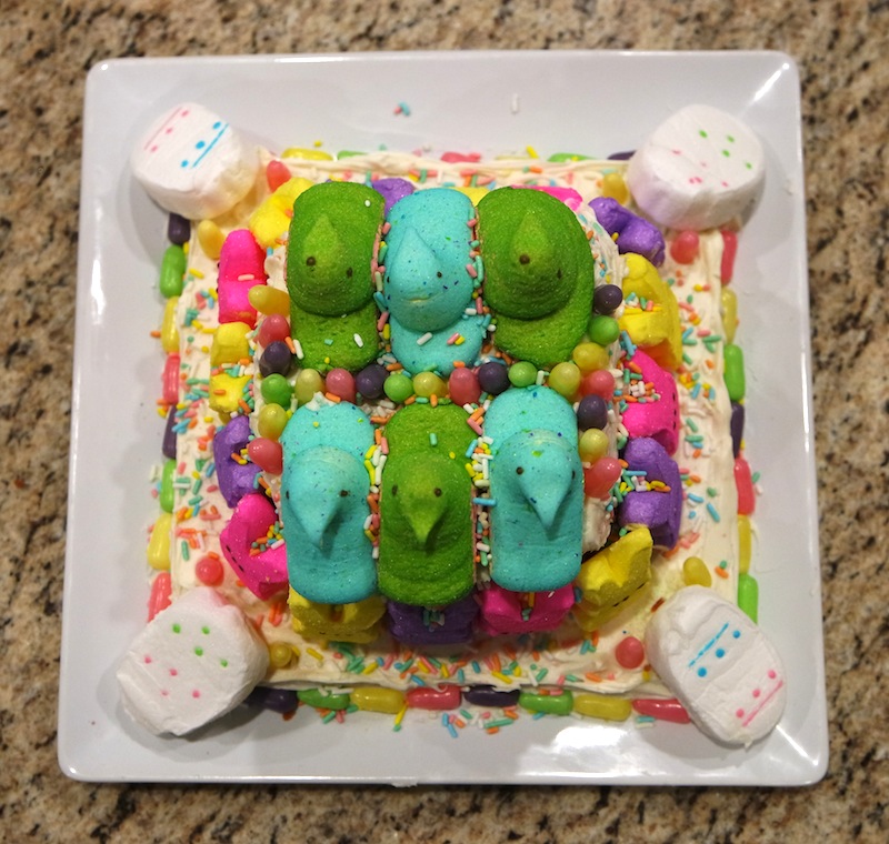 PEEPS cake from above