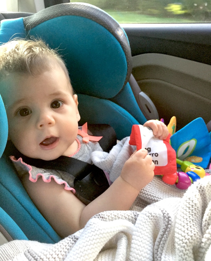 Enjoying her new Safety 1st Grow and Go Air 3-in-1 car seat