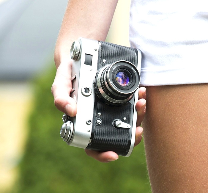 Holding a camera