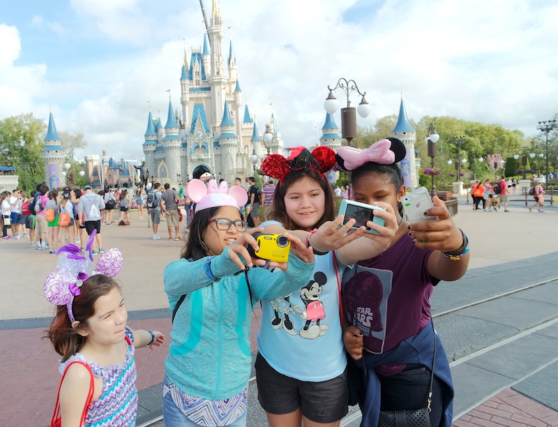 Selfie in front of Cinderella's castle