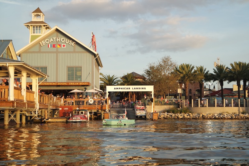 The Boathouse and Amphicars at Disney Springs