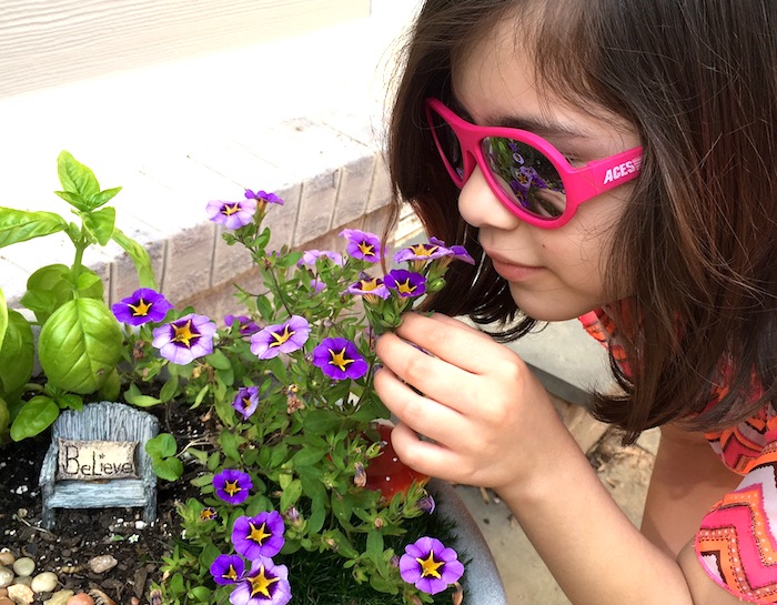 Maura wearing her Aces sunglasses