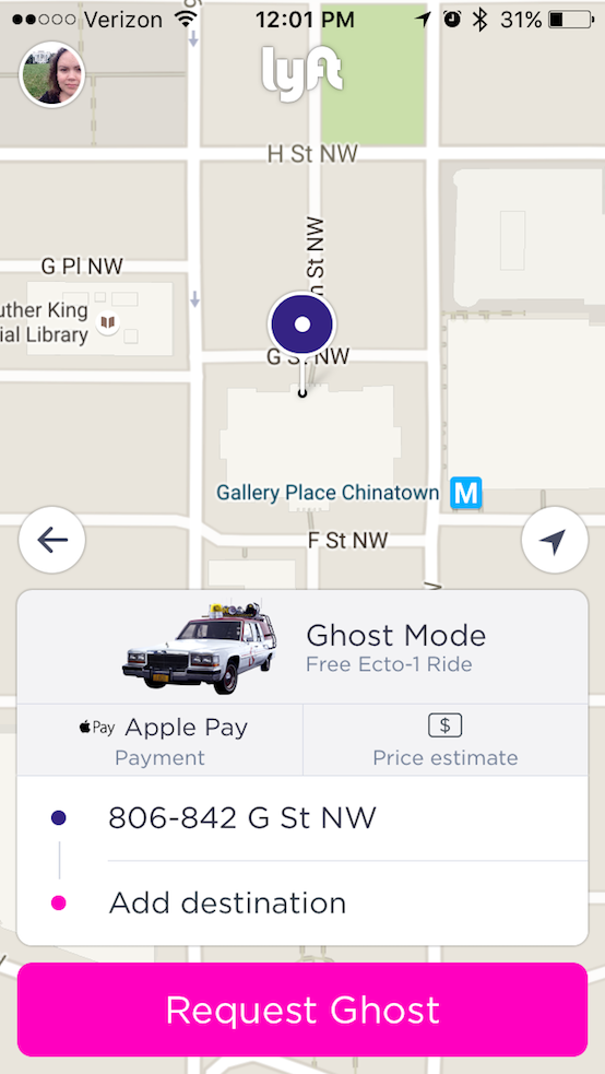 Lyft request Ghost Mode