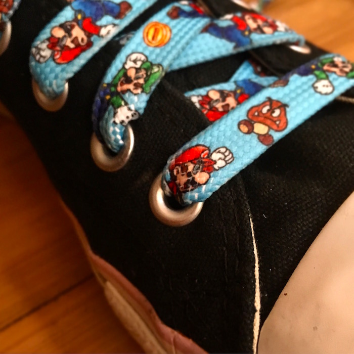 Super Mario Bros shoelaces